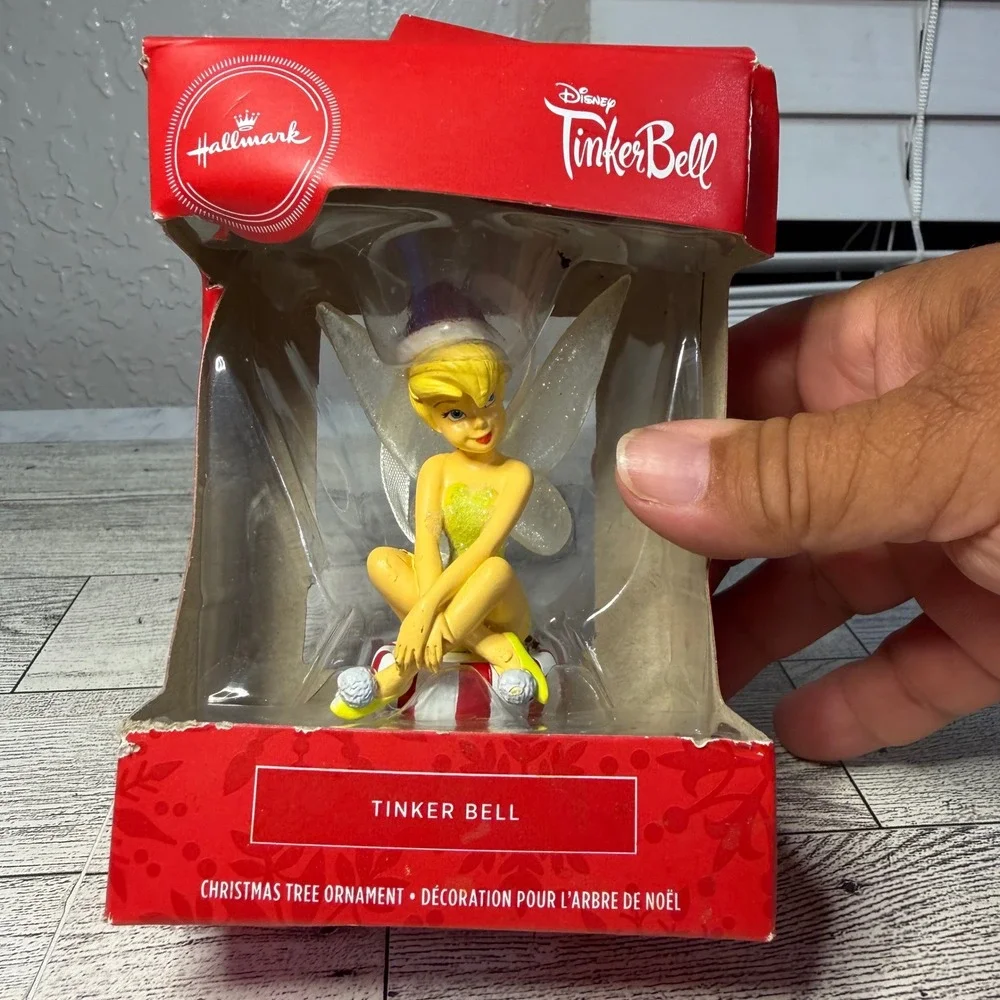 Hallmark Disney Tinker Bell Christmas Tree Ornament Santa Hat 2HCM3591 Boxed
